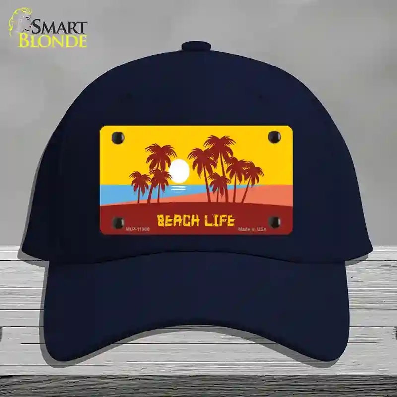 HAT20-MLP-11900 Beach Life Novelty License Plate Hat, Cotton - Navy