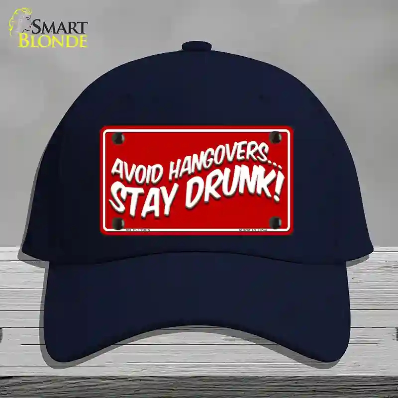 HAT20-MLP-11906 Avoid Hangovers Novelty License Plate Hat, Cotton - Navy