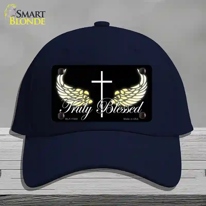 HAT20-MLP-11940 Truly Blessed Novelty License Plate Hat, Cotton - Navy