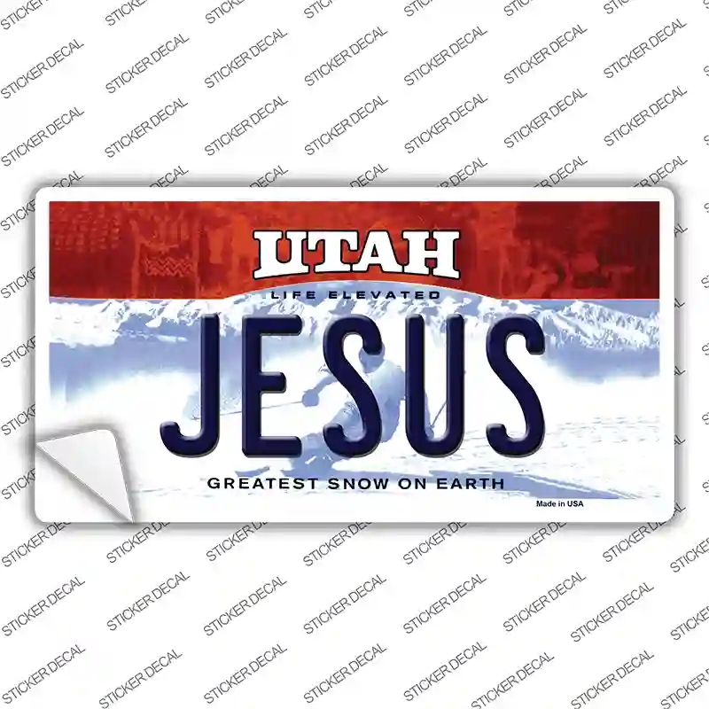 LP-10211s-XL Jesus Utah Novelty Sticker Decal, Extra Large