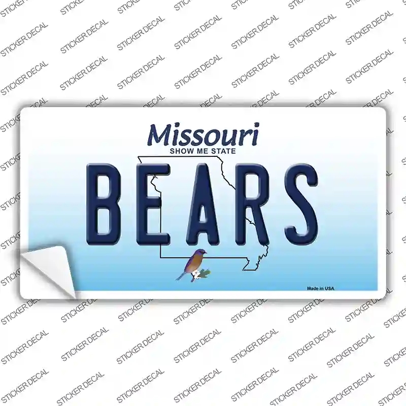 LP-10251s-XL Bears Missouri Novelty Sticker Decal, Extra Large