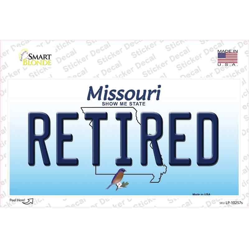 LP-10257s-M Retired Missouri Novelty Sticker Decal, Medium