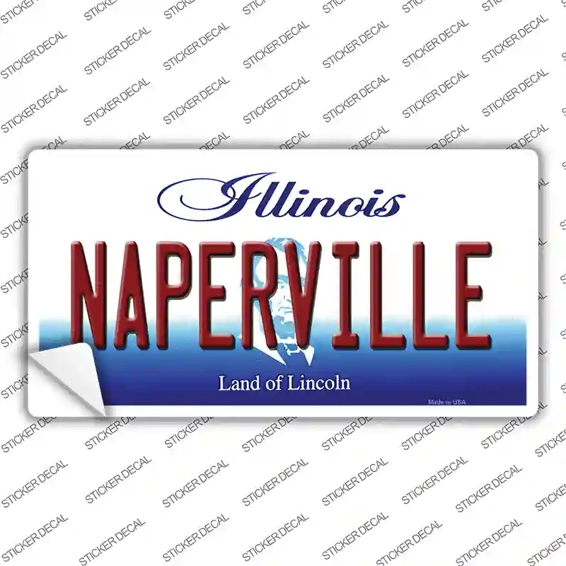 LP-10286s-XL Naperville Illinois Novelty Sticker Decal, Extra Large