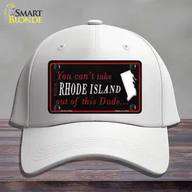 HAT21-MLP-11293 Rhode Island Dude Novelty License Plate Hat, Cotton - White