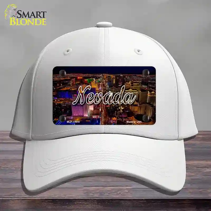 HAT21-MLP-11614 Nevada City Lights State Novelty License Plate Hat, Cotton - White