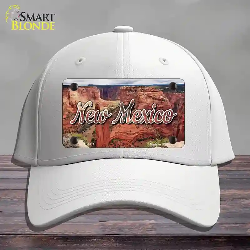 HAT21-MLP-11617   Mexico Red Canyon State Novelty License Plate Hat, Cotton - White