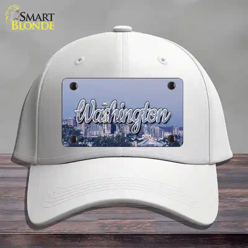 HAT21-MLP-11637 Washington Space Needle State Novelty License Plate Hat, Cotton - White