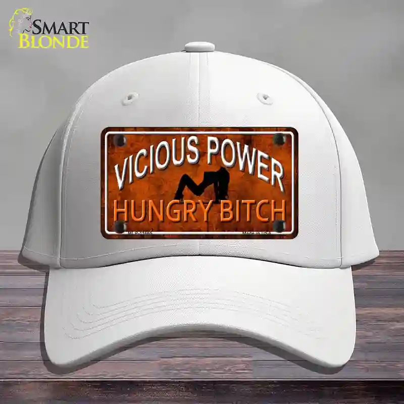 HAT21-MLP-11665 Vicious Power Novelty License Plate Hat, Cotton - White