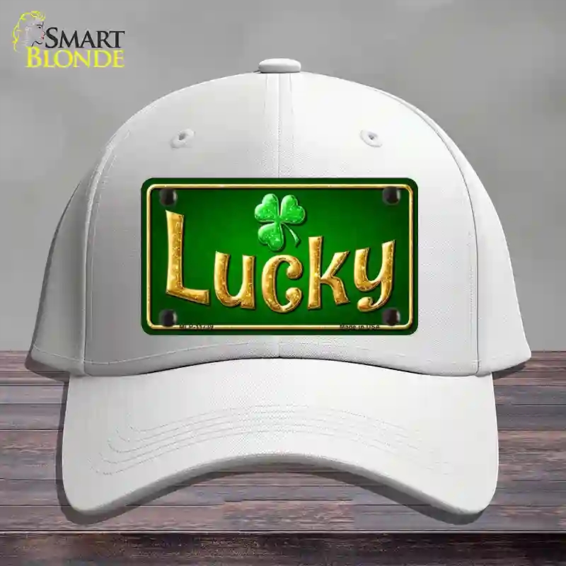 HAT21-MLP-11739 Lucky Irish Novelty License Plate Hat, Cotton - White