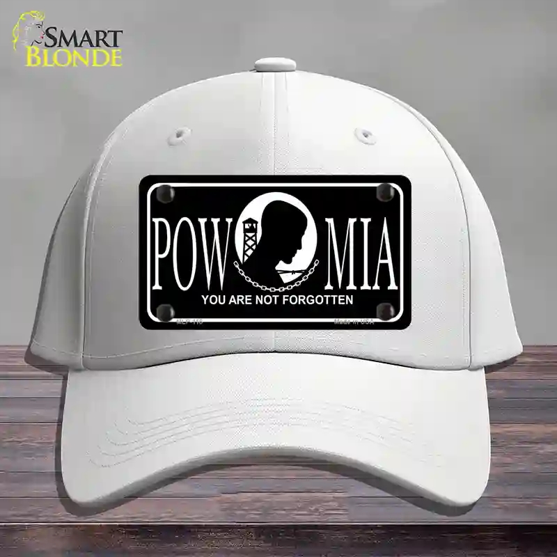 HAT21-MLP-118 POW-MIA Novelty License Plate Hat, Cotton - White