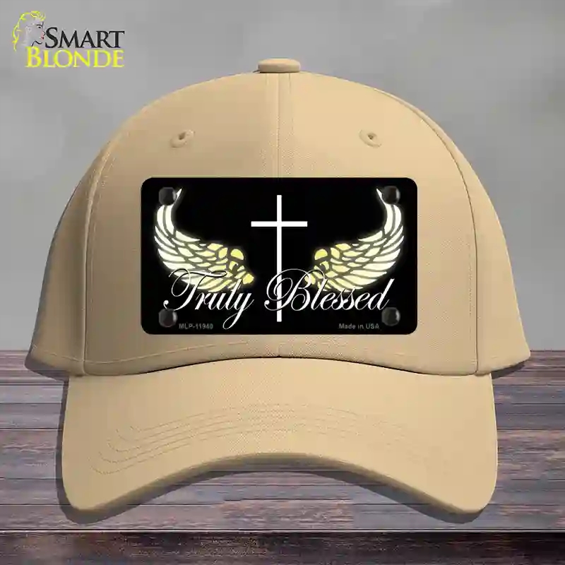 HAT22-MLP-11940 Truly Blessed Novelty License Plate Hat, Cotton - Khaki