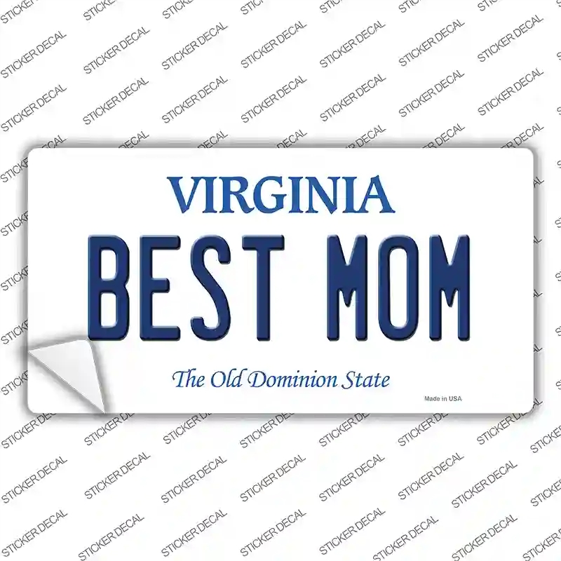 LP-10141s-L Best Mom Virginia Novelty Sticker Decal, Large