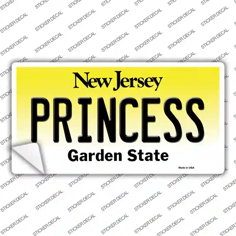 LP-10172s-S Princess   Jersey Novelty Sticker Decal, Small