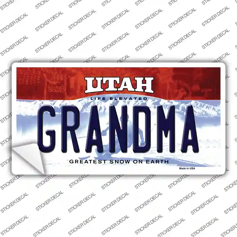 LP-10204s-S Grandma Utah Novelty Sticker Decal, Small