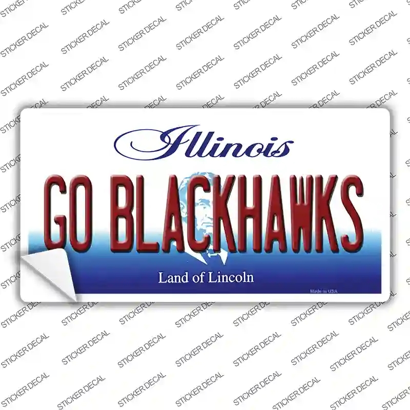 LP-10295s-XL Go Blackhawks Illinois Novelty Sticker Decal, Extra Large