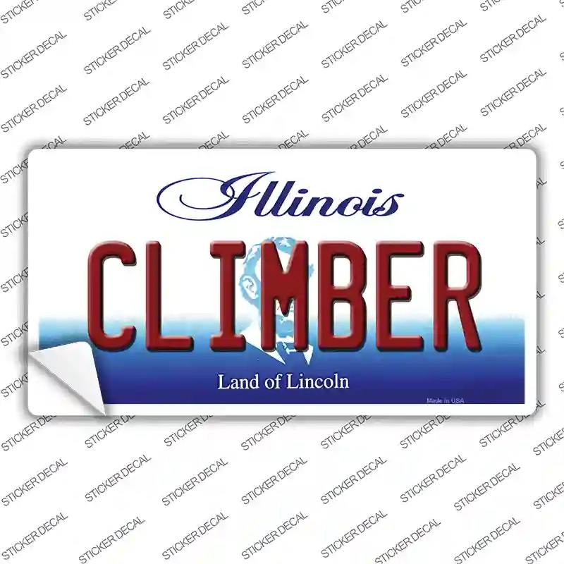 LP-10323s-S Climber Illinois Novelty Sticker Decal, Small