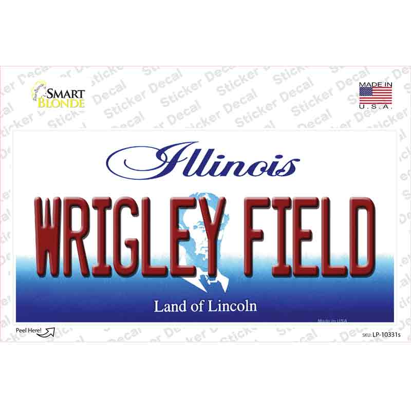 LP-10331s-M Wrigley Field Illinois Novelty Sticker Decal, Medium