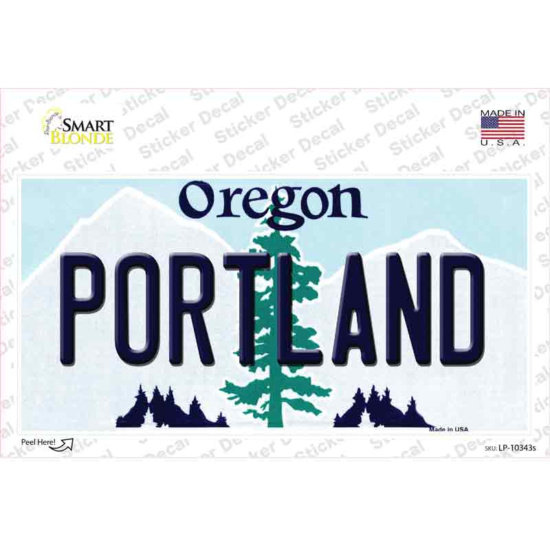 LP-10343s-M Portland Oregon Novelty Sticker Decal, Medium