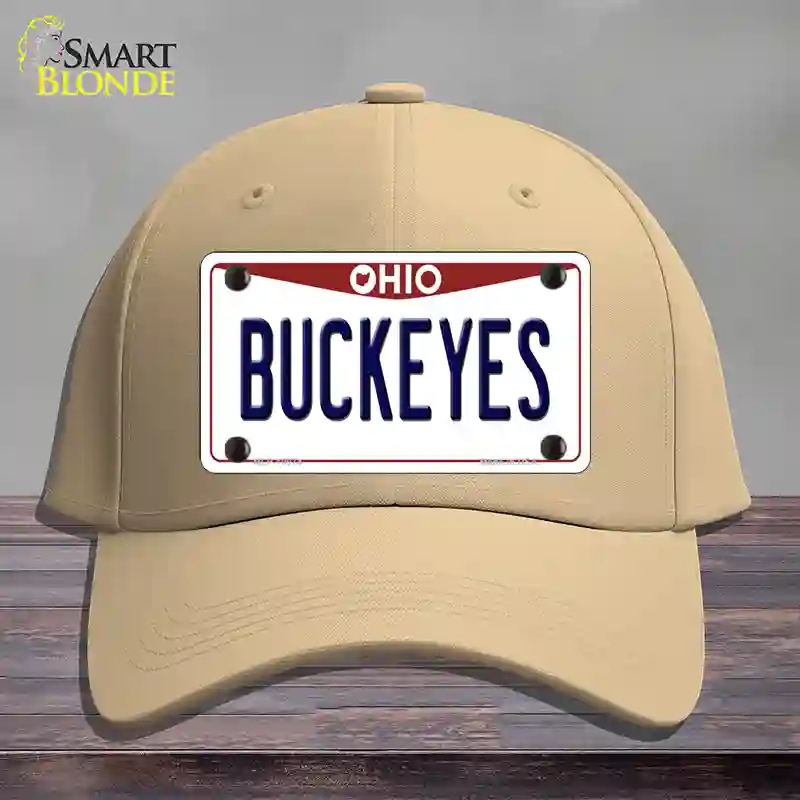 HAT22-MLP-10074 Buckeyes Ohio Novelty License Plate Hat, Cotton - Khaki