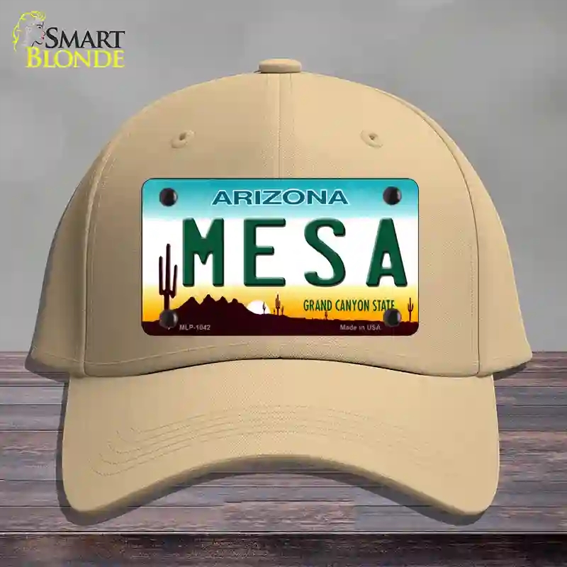 HAT22-MLP-1042 Mesa Arizona Novelty License Plate Hat, Cotton - Khaki