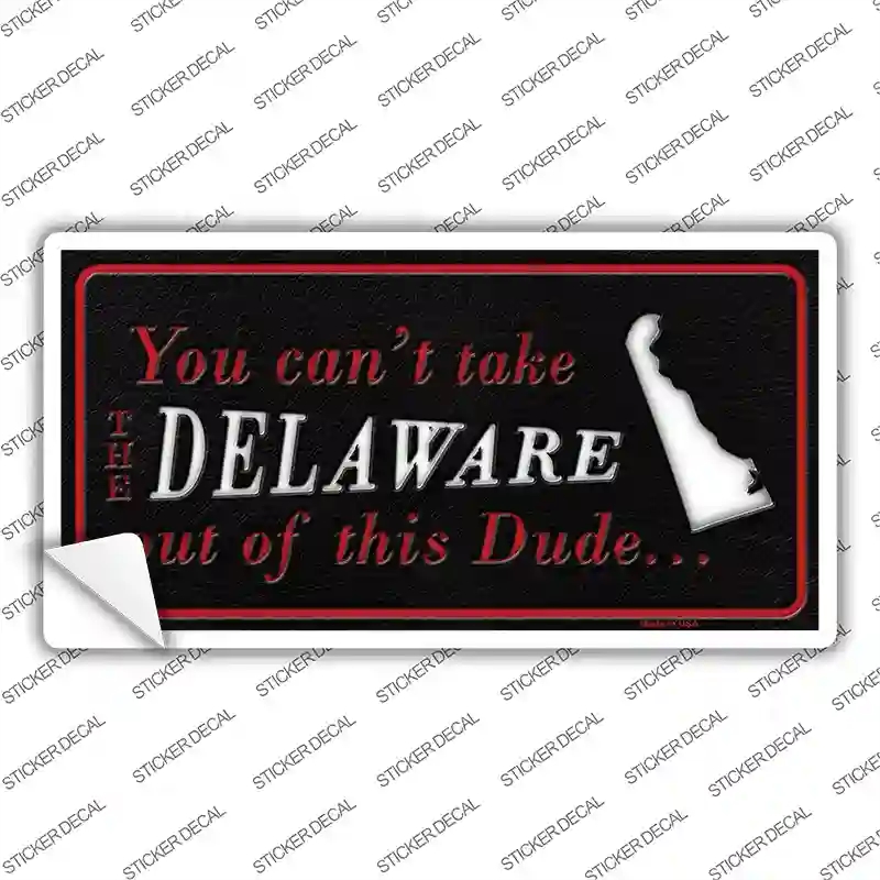 LP-11262s-S Delaware Dude Novelty Sticker Decal, Small