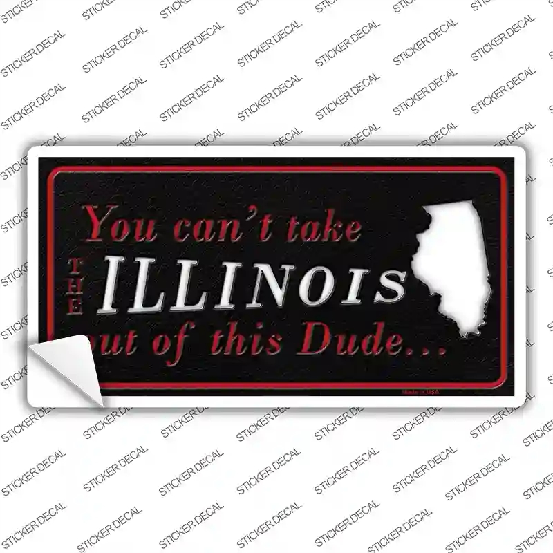 LP-11267s-S Illinois Dude Novelty Sticker Decal, Small
