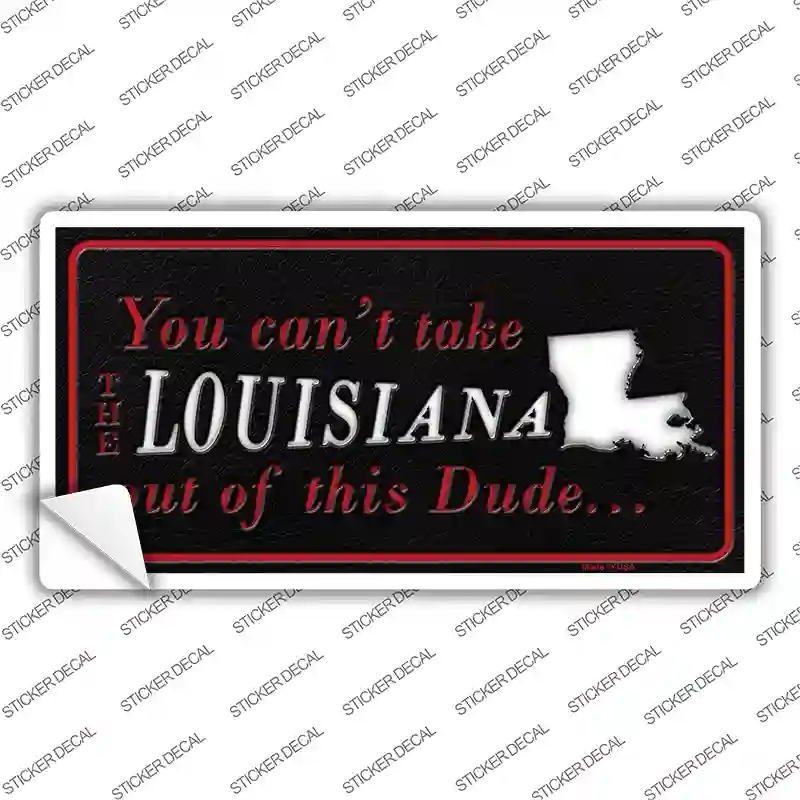 LP-11272s-L Louisiana Dude Novelty Sticker Decal, Large