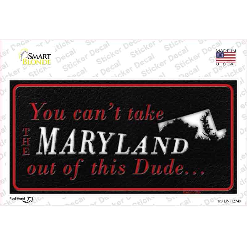 LP-11274s-M Maryland Dude Novelty Sticker Decal, Medium