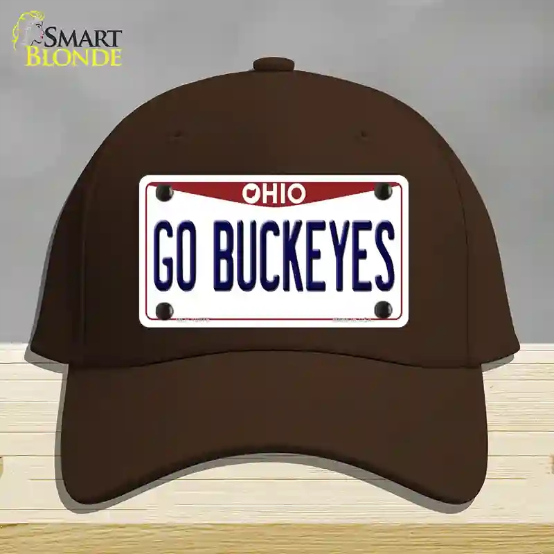HAT24-MLP-10075 Go Buckeyes Ohio Novelty License Plate Hat, Cotton - Dark Brown