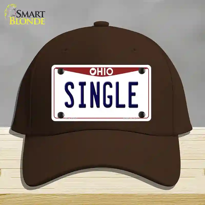 HAT24-MLP-10101 Single Ohio Novelty License Plate Hat, Cotton - Dark Brown