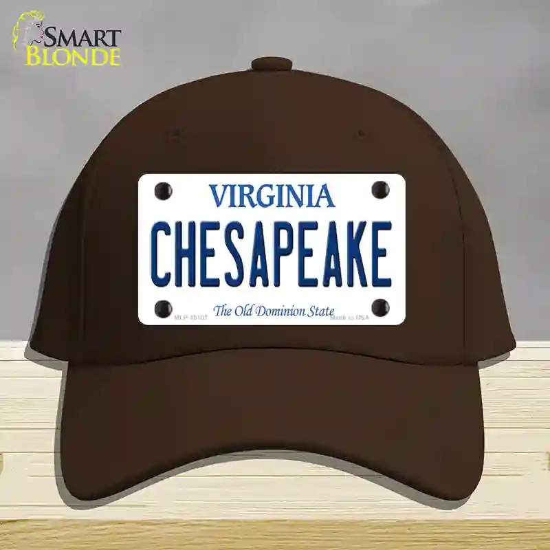 HAT24-MLP-10107 Chesapeake Virginia Novelty License Plate Hat, Cotton - Dark Brown