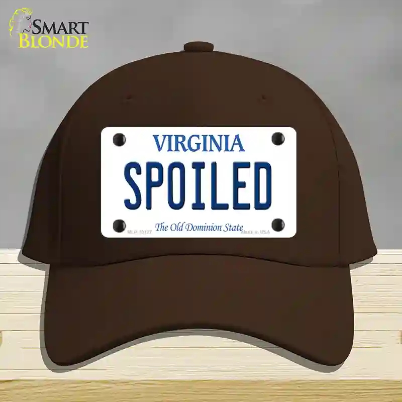 HAT24-MLP-10127 Spoiled Virginia Novelty License Plate Hat, Cotton - Dark Brown