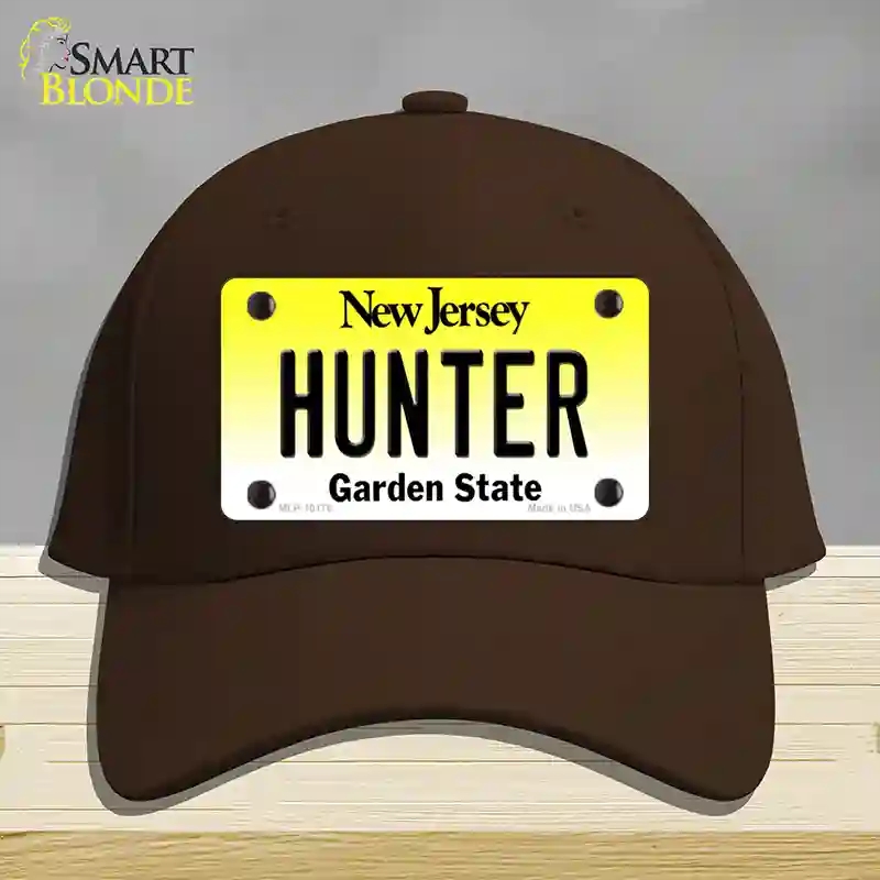 HAT24-MLP-10176 Hunter   Jersey Novelty License Plate Hat, Cotton - Dark Brown