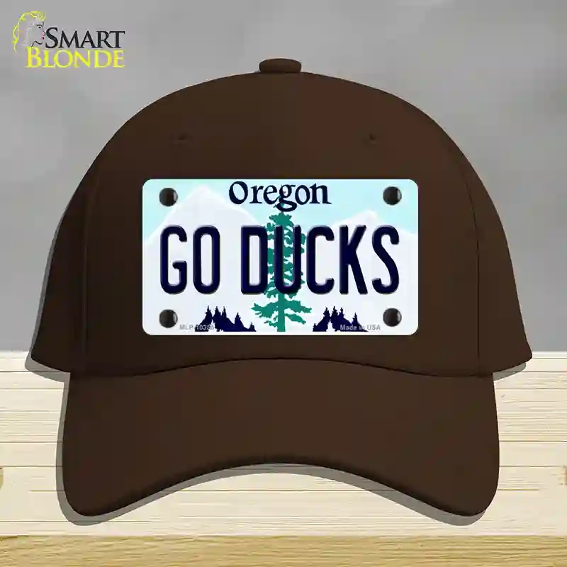 HAT24-MLP-10355 Go Ducks Oregon Novelty License Plate Hat, Cotton - Dark Brown