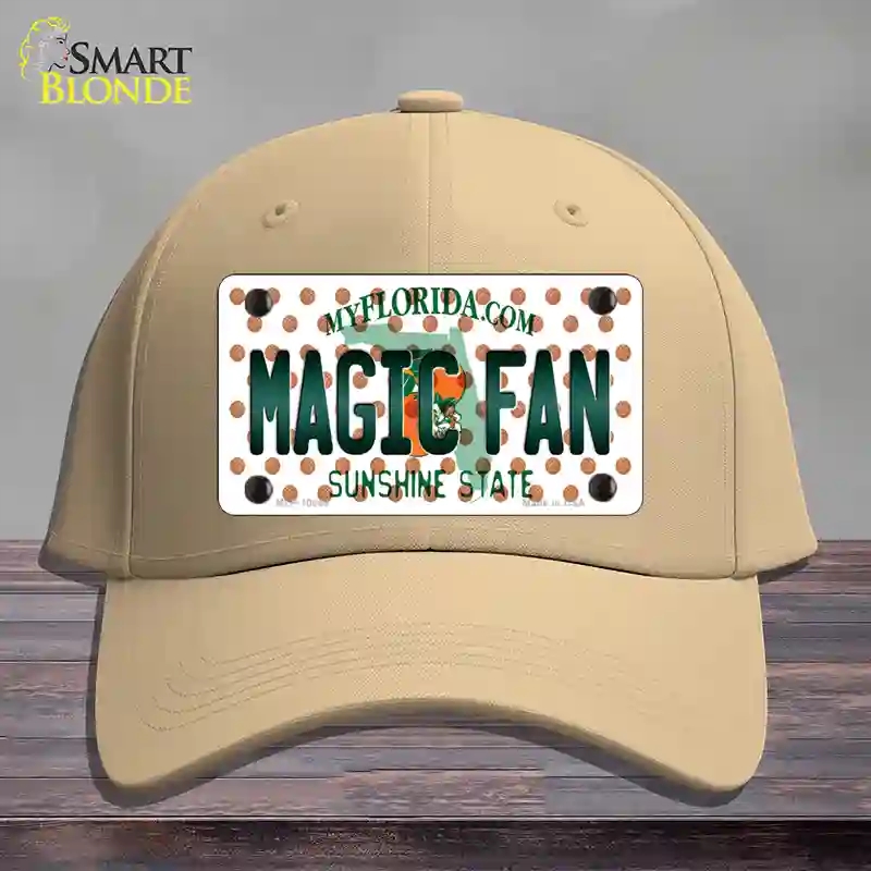 HAT22-MLP-10869 Magic Fan Florida Novelty License Plate Hat, Cotton - Khaki