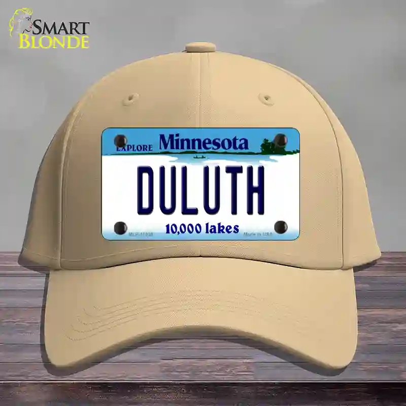 HAT22-MLP-11039 Duluth Minnesota State Novelty License Plate Hat, Cotton - Khaki