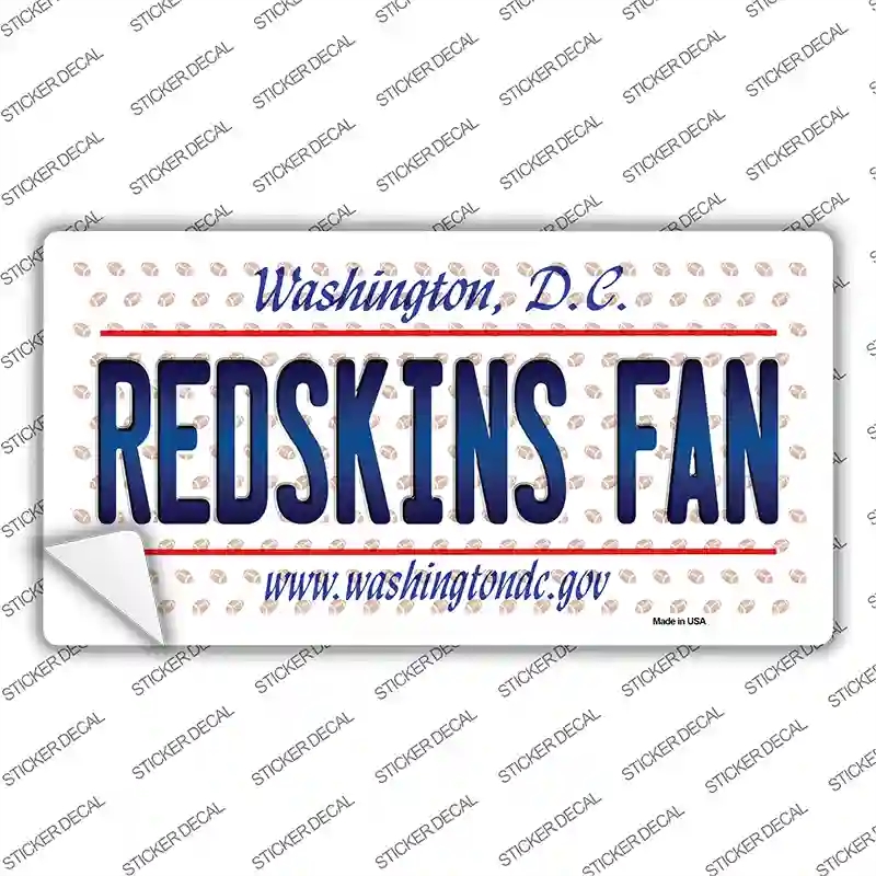 LP-10782s-S Redskins Fan Washington DC Novelty Sticker Decal, Small