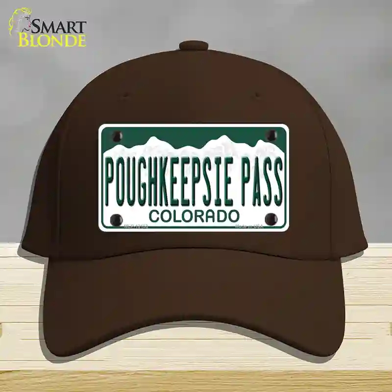 HAT24-MLP-12153 Poughkeepsie Pass Colorado Novelty License Plate Hat, Cotton - Dark Brown