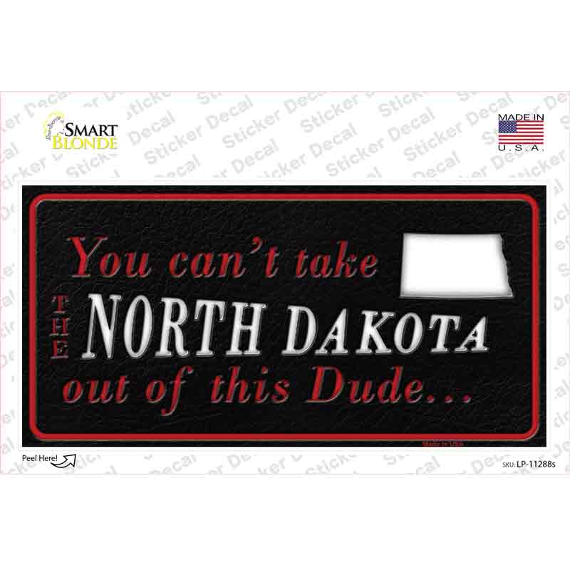 LP-11288s-M North Dakota Dude Novelty Sticker Decal, Medium
