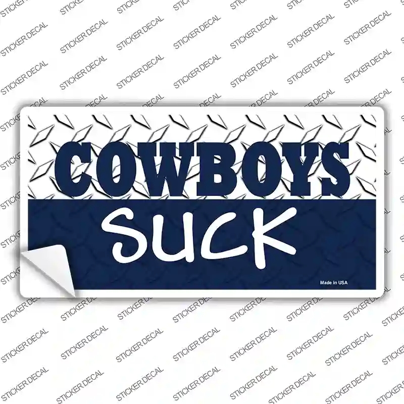 LP-1132s-S Cowboys Suck Novelty Sticker Decal, Small