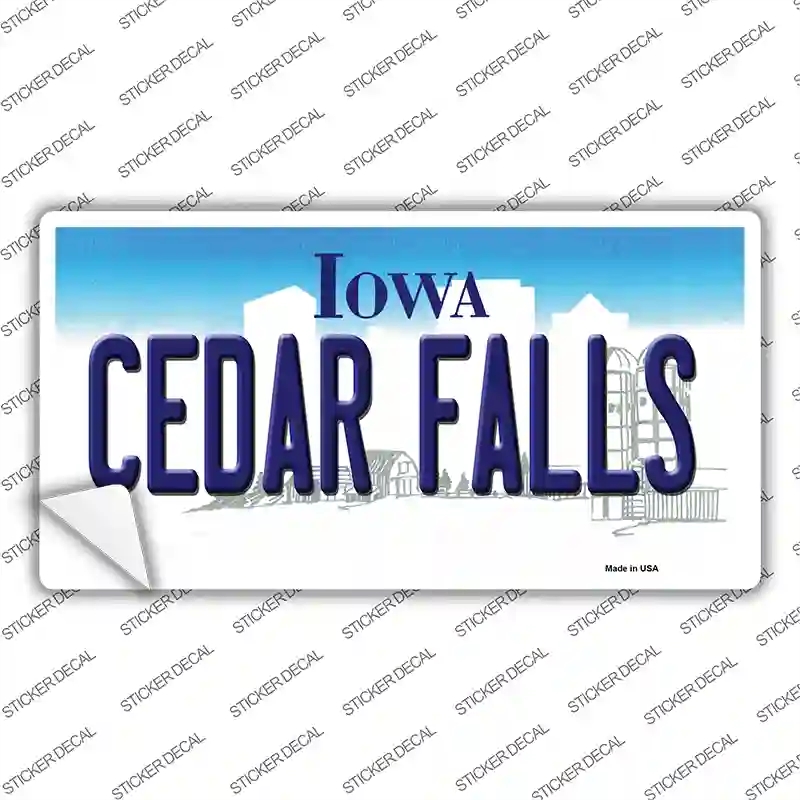 LP-10945s-S Cedar Falls Iowa Novelty Sticker Decal, Small