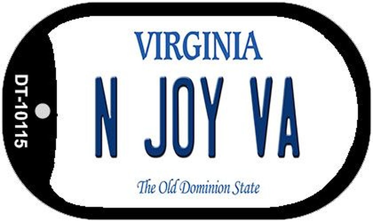 Picture of Smart Blonde DT-10115 1.5 x 2 in. N Joy VA Virginia Novelty Metal Dog Tag Necklace