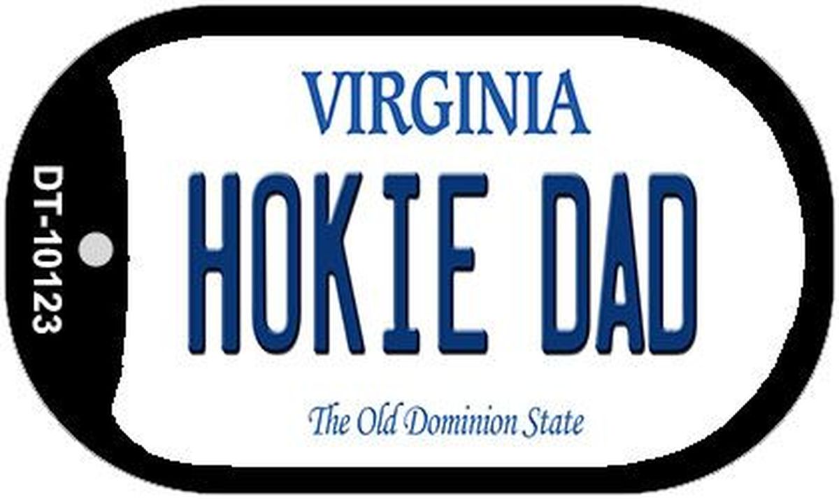 Picture of Smart Blonde DT-10123 1.5 x 2 in. Hokie Dad Virginia Novelty Metal Dog Tag Necklace