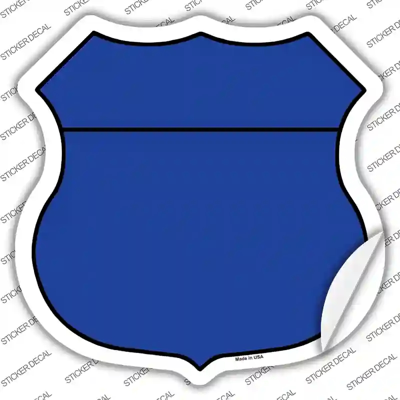 HS-005s-XL Blue Novelty Highway Shield Sticker Decal, Extra Large