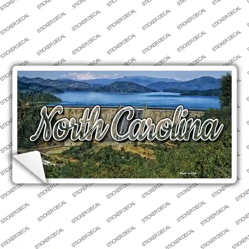 LP-11621s-L North Carolina Dam State Novelty Sticker Decal, Large