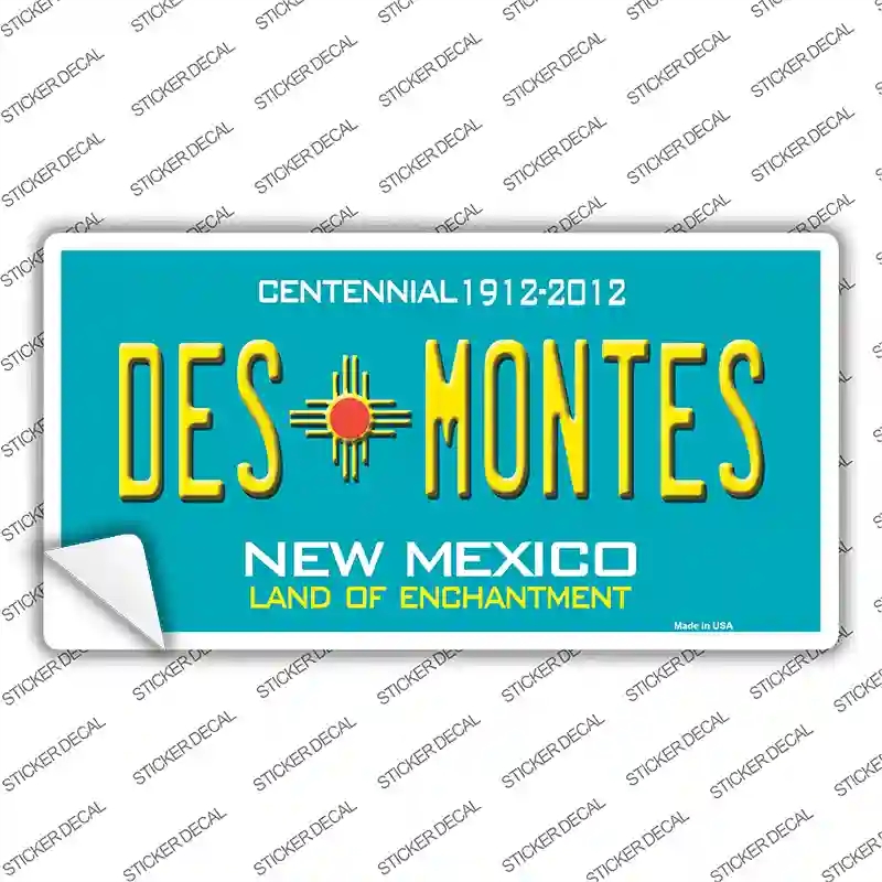 LP-11652s-XL Des Montes Teal   Mexico Novelty Sticker Decal, Extra Large