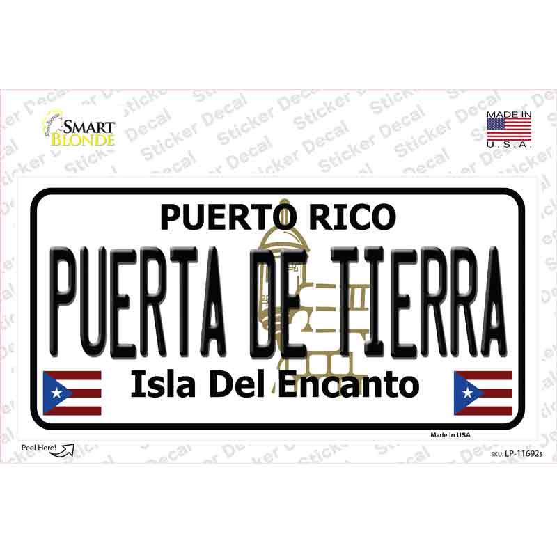 LP-11692s-M Puerta De Tierra Puerto Rico Novelty Sticker Decal, Medium