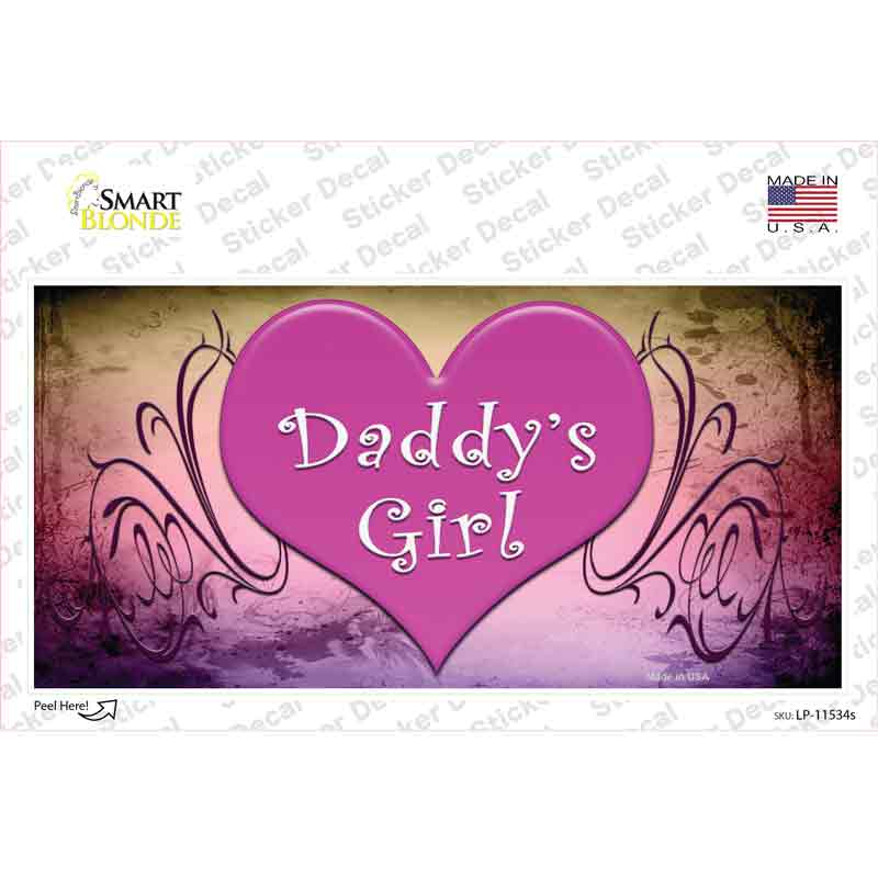 LP-11534s-M Daddys Girl Novelty Sticker Decal, Medium