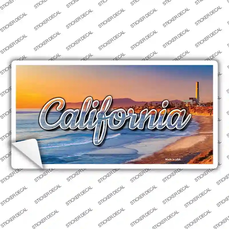 LP-11588s-L California Beach State Novelty Sticker Decal, Large