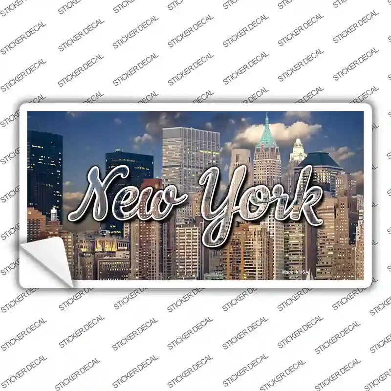 LP-11618s-L   York City Skyline State Novelty Sticker Decal, Large